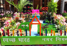 फ्लोवर शो में गाजियाबाद की शोभा निगम का रॉक गार्डन