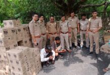 लकड़ी के बॉक्स में छिपाकर रखी थी 270 शराब की पेटी, हरियाणा की शराब यूपी के रास्ते जा रही थी बिहार