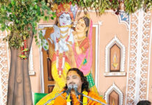प्राचीन सनातन धर्म मंदिर में कृष्ण-रुक्मणी विवाह प्रसंग में जमकर झूमे श्रद्धालु