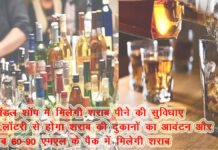 मॉडल शॉप में मिलेगी शराब पीने की सुविधा, ई-लॉटरी से होगा दुकानों का आवंटन, अब 60-90 एमएल के पैक में मिलेगी शराब