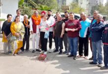 सेक्टर 1 वैशाली नील पदम कुंज सोसायटी में गंगा जल आपूर्ति का कार्य शुभारंभ