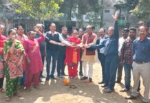 राधा कृष्ण पार्क की रंगाई पुताई के कार्य का हुआ शुभारंभ