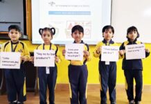 सुंदर दीप वर्ल्ड स्कूल में के.जी. कक्षा के बच्चों के लिए उपभोक्ता अधिकार जागरूकता कार्यक्रम का आयोजन