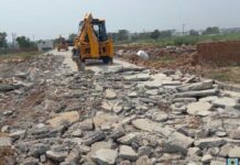 बंबा रोड दुहाई में 34 हजार वर्गमीटर में फैली तीन अवैध कॉलोनियां जमींदोज