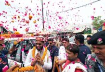 खाद्य एवं रसद मंत्री मनोज पाण्डेय के स्वागत में गाजियबाद ने बिछाए पलक-पांवड़े