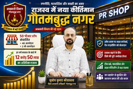 10 से 50 पीआर शॉप तक का सफर… ‘सुबोध मॉडल’ ने गौतमबुद्ध नगर को बना दिया आबकारी राजस्व का नया सरताज 10 से 50 पीआर शॉप तक का सफर… ‘सुबोध मॉडल’ ने गौतमबुद्ध नगर को बना दिया आबकारी राजस्व का नया सरताज